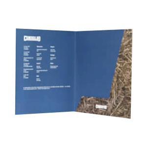 Carpeta azul con stamping